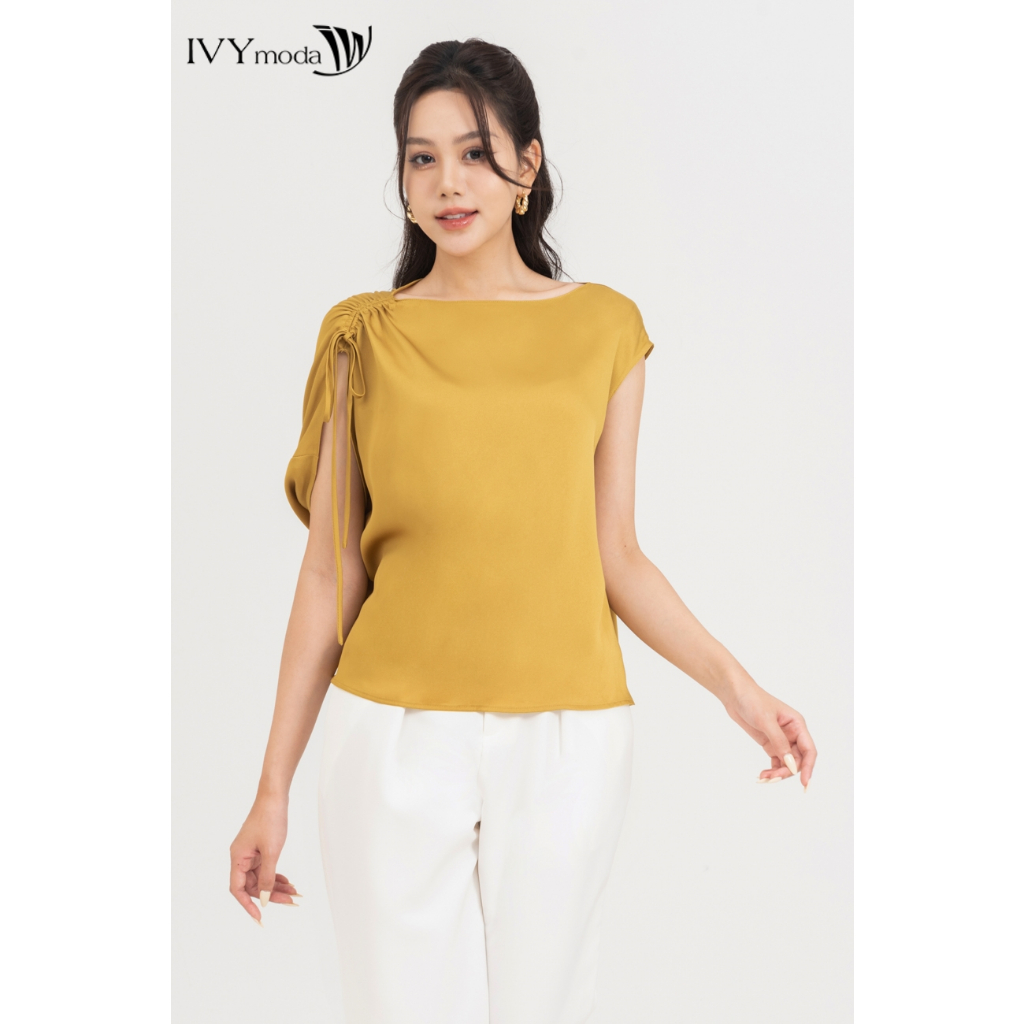 Áo lụa cổ thuyền IVY moda MS 16B9528