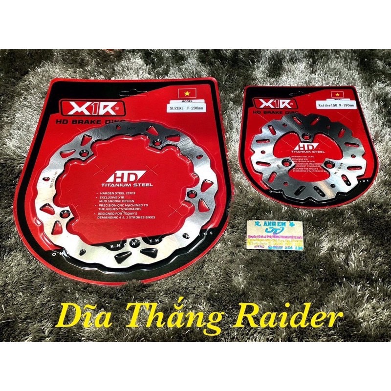 Đĩa x1r satria / raider trước / sau chính hãng x1r
