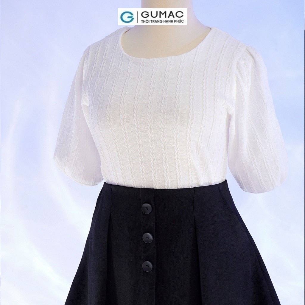 [15 - 17.6 |Voucher 8-15%] Chân váy nữ A bigsize đính nút thời trang GUMAC VD10051