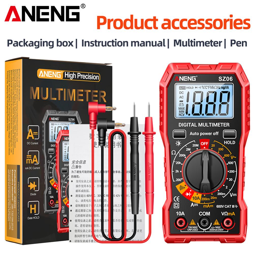 Đa năng kế kỹ thuật số vạn năng thông minh 2000 đếm lưu trữ đồng hồ chuyên nghiệp đèn nền LCD tự động tắt máy cầm tay