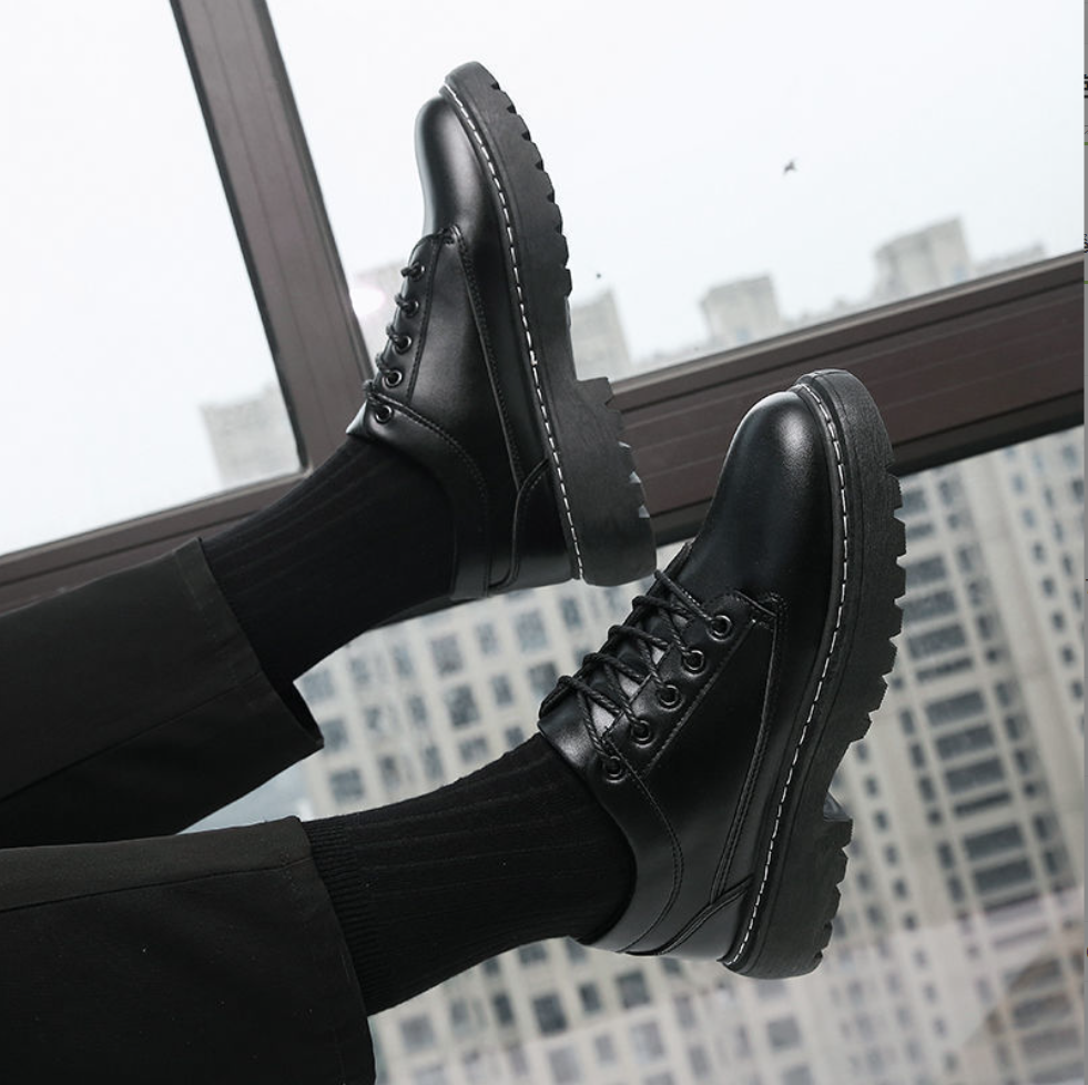 - BTS Giày nam cổ thấp, giày dr martens nam, giày da nam, giày oxford tăng chiều cao