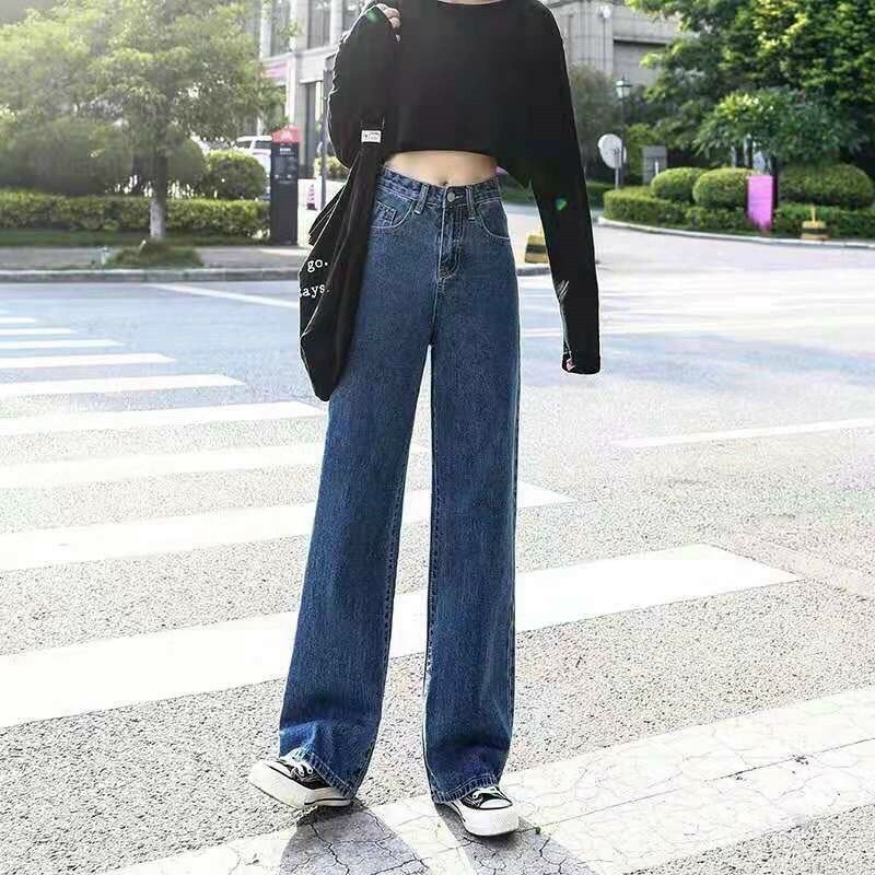 Quần baggy jean nữ tienfashion26, màu xanh phong cách thời trang cao cấp, quần baggy nữ ống suông