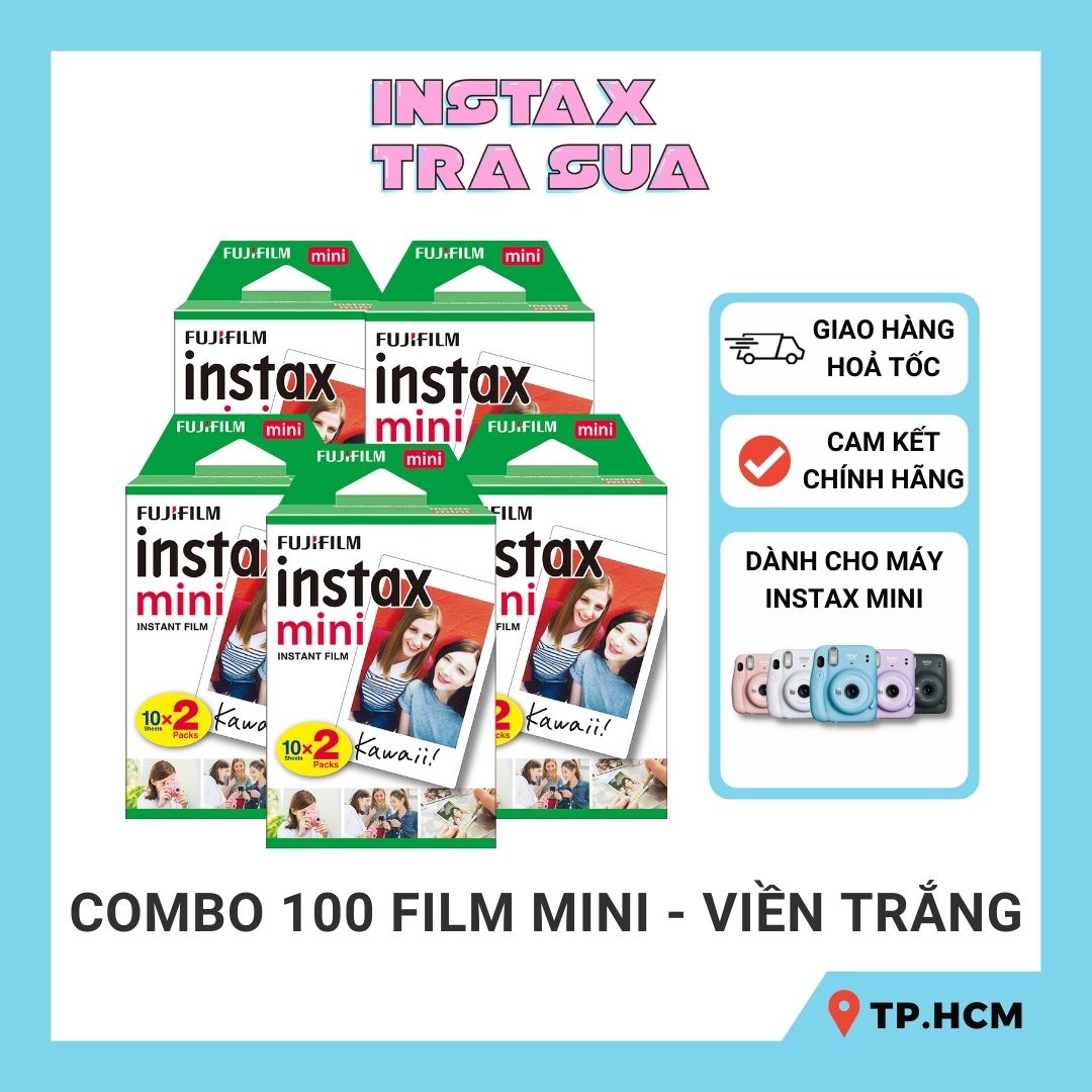 COMBO INSTAX MINI FILM – Viền Trắng – Giấy in cho máy ảnh lấy liền Instax Mini Fujifilm – Chính hãng Nhật DATE CAO