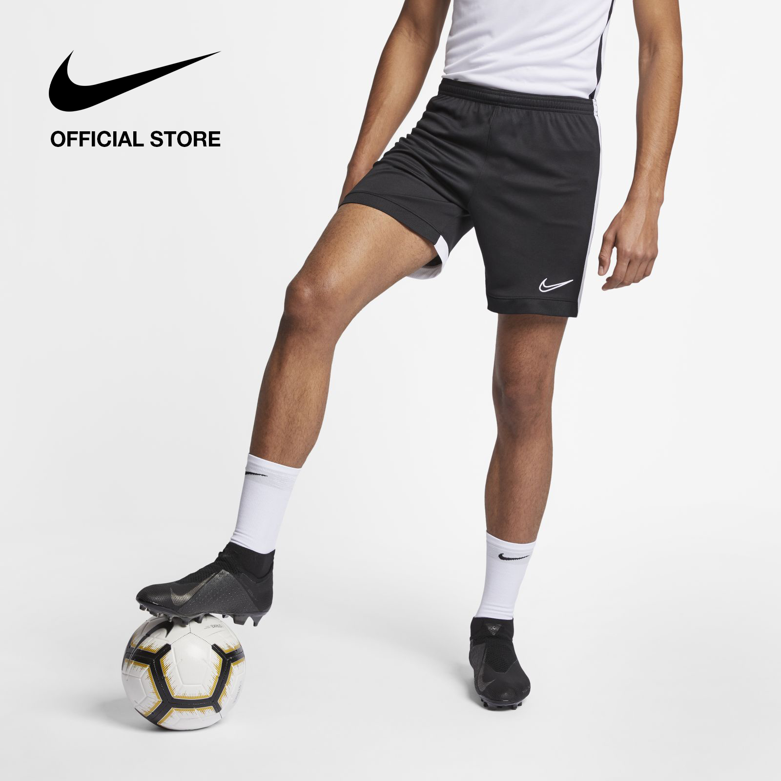 black nike football shorts