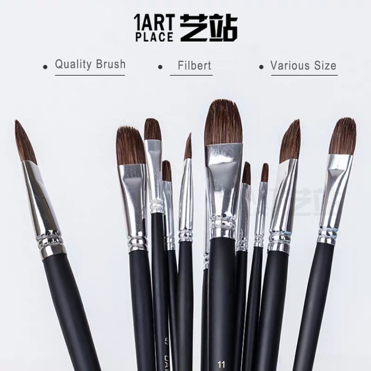 [SG Stocks *Local Delivery*] 6pc Artist Brush Set Filbert Tip