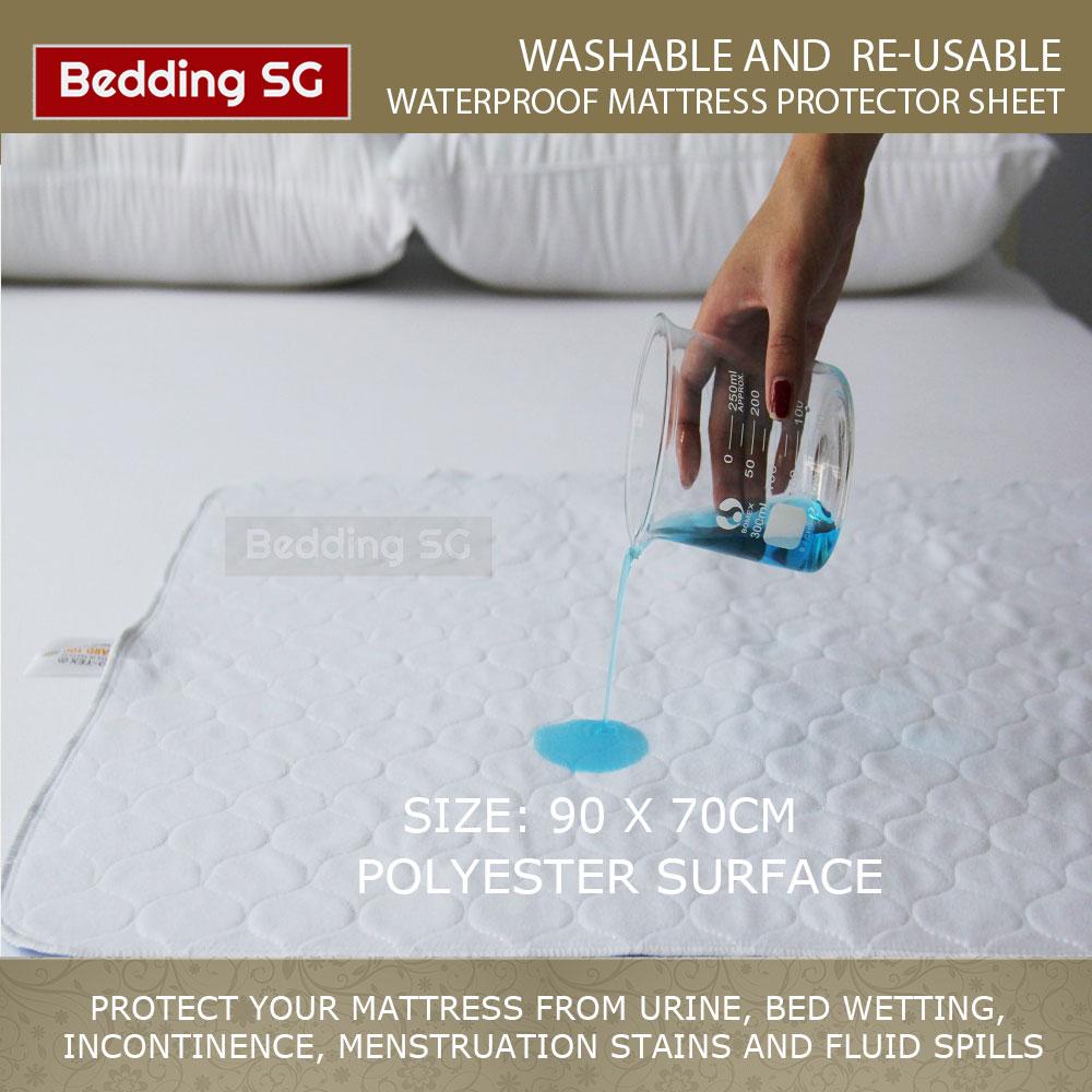 Waterproof Mattress Protector Sheet Washable Reusable Protect Your Mattress From Urine Bed