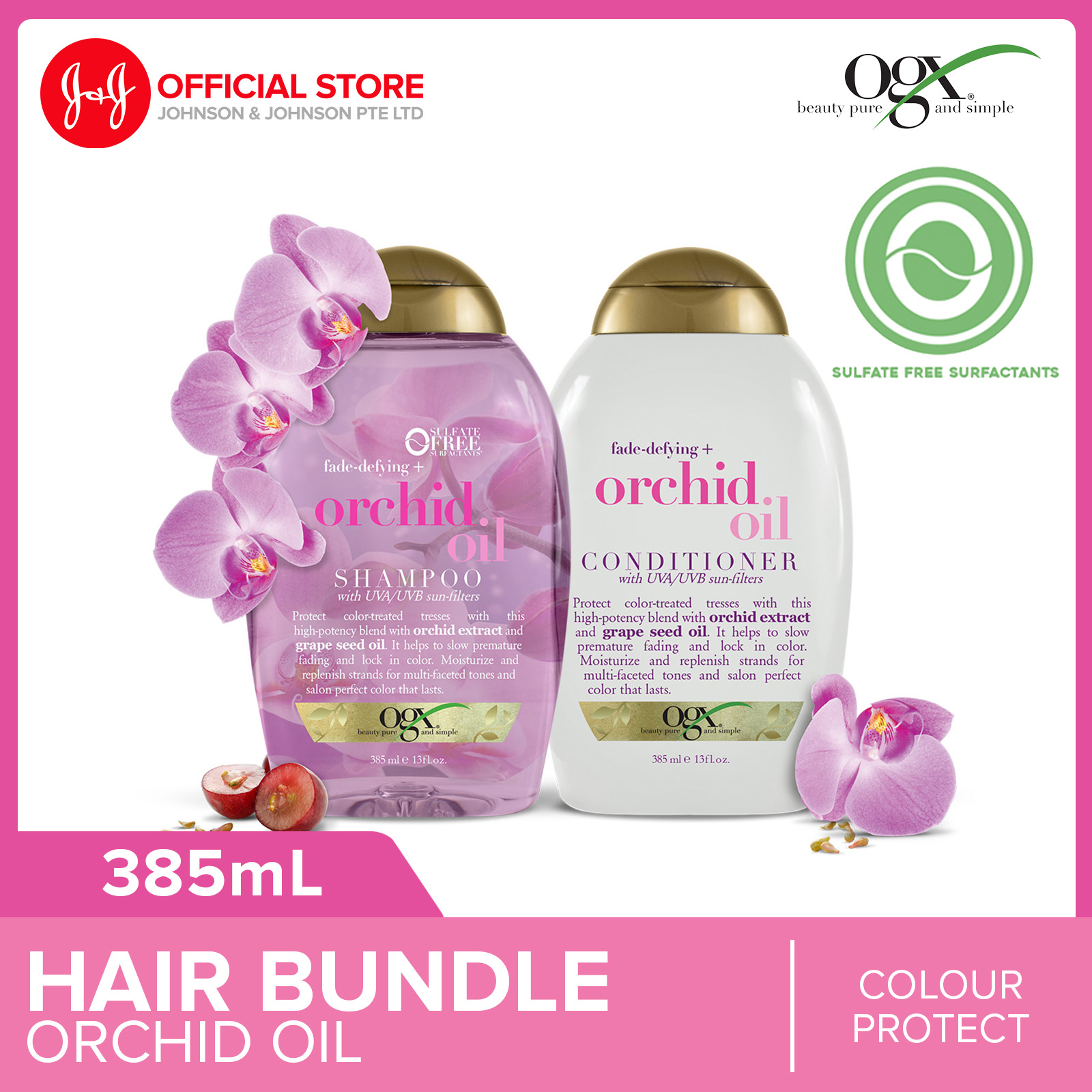 OGX Orchid Oil Shampoo and Conditioner Set | Lazada Singapore