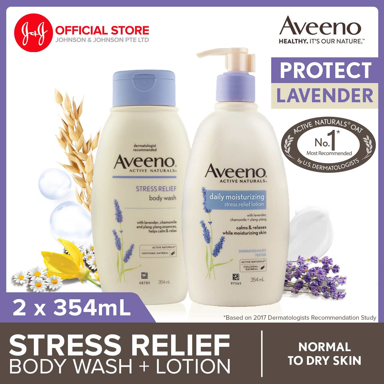 lotion aveeno stress relief