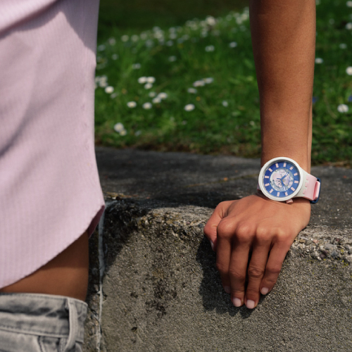 Swatch Diversipink Watch (SB03M105) Blue | WatchShop.com™