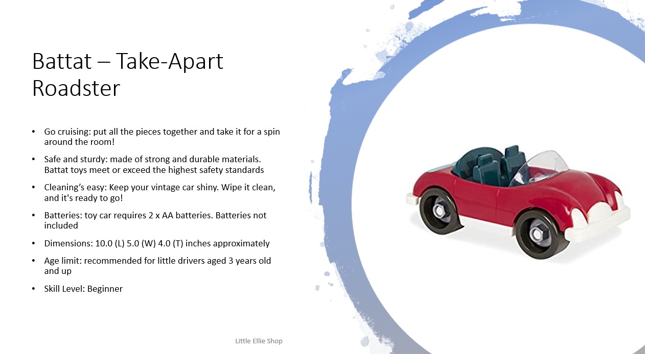 battat take apart roadster