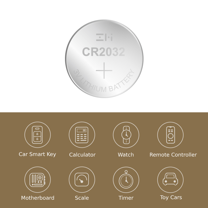 ZMI CR2032 Lithium 3V Battery (5pcs pack, for Automobiles Smart ...