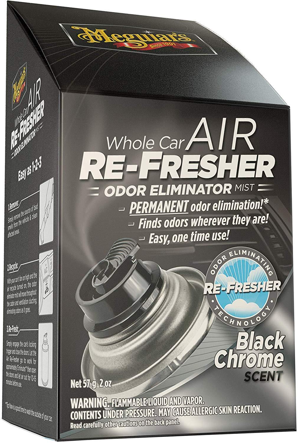 Meguiars Whole Car Air Re-Fresher Odor Eliminator Black Chrome