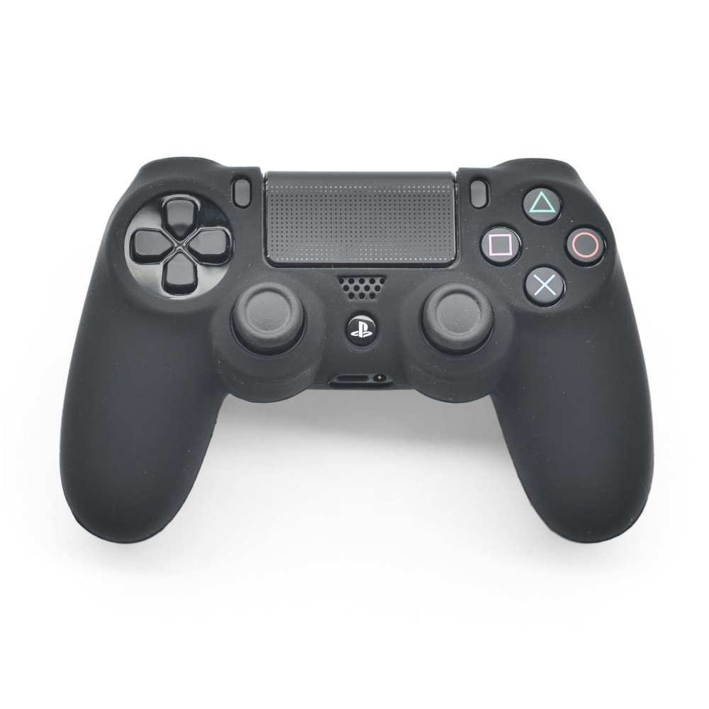 Silicone Rubber Skin Grip Case for PlayStation 4 PS4 Controller Black