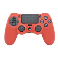 Silicone Rubber Skin Grip Case for PlayStation 4 PS4 Controller Red